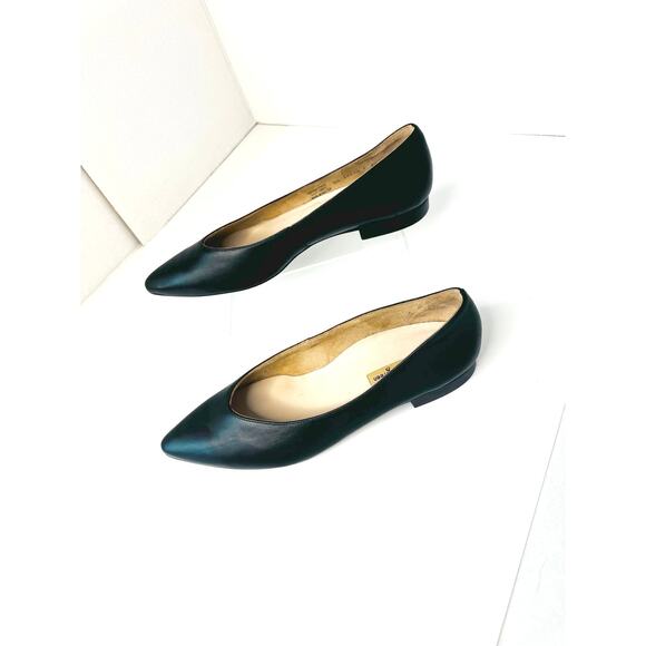 Paul Green Black Leather Ballet Flats Women’s UK 6.5 / US 9 Slip-On Pointed toe - Picture 9 of 9